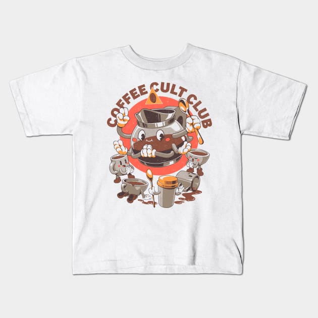 Holy Coffee Club Kids T-Shirt by Ilustrata